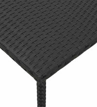 Garten-Couchtisch Rechteckig Schwarz 40x40x37 cm Poly Rattan