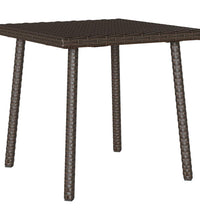 Garten-Couchtisch Rechteckig Braun 40x40x37 cm Poly Rattan