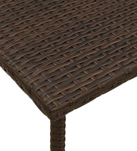 Garten-Couchtisch Rechteckig Braun 40x40x37 cm Poly Rattan