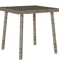 Garten-Couchtisch Rechteckig Grau 40x40x37 cm Poly Rattan