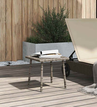 Garten-Couchtisch Rechteckig Grau 40x40x37 cm Poly Rattan