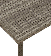 Garten-Couchtisch Rechteckig Grau 40x40x37 cm Poly Rattan