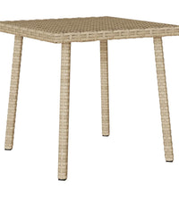 Garten-Couchtisch Rechteckig Beige 40x40x37 cm Poly Rattan