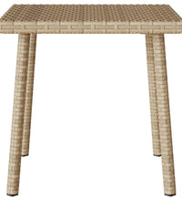 Garten-Couchtisch Rechteckig Beige 40x40x37 cm Poly Rattan