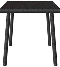 Garten-Couchtisch Rechteckig Schwarz 60x40x37 cm Poly Rattan