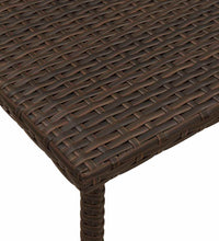 Garten-Couchtisch Rechteckig Braun 60x40x37 cm Poly Rattan