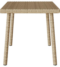 Garten-Couchtisch Rechteckig Beige 60x40x37 cm Poly Rattan