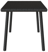 Garten-Couchtisch Rechteckig Schwarz 80x40x37 cm Poly Rattan