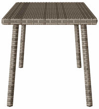 Garten-Couchtisch Rechteckig Grau 80x40x37 cm Poly Rattan