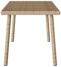 Garten-Couchtisch Rechteckig Beige 80x40x37 cm Poly Rattan