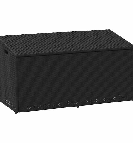 Garten-Auflagenbox Schwarz 110x50x58 cm Poly Rattan