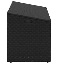 Garten-Auflagenbox Schwarz 110x50x58 cm Poly Rattan