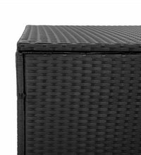 Garten-Auflagenbox Schwarz 110x50x58 cm Poly Rattan