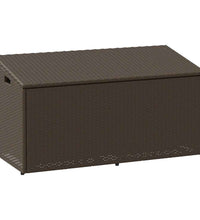 Garten-Auflagenbox Braun 110x50x58 cm Poly Rattan