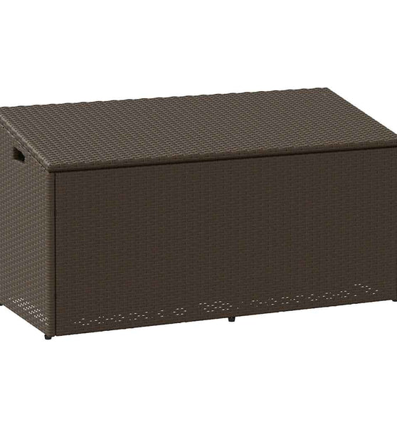 Garten-Auflagenbox Braun 110x50x58 cm Poly Rattan