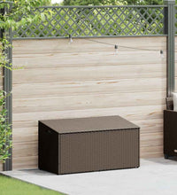 Garten-Auflagenbox Braun 110x50x58 cm Poly Rattan