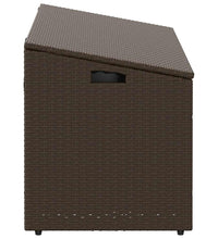 Garten-Auflagenbox Braun 110x50x58 cm Poly Rattan