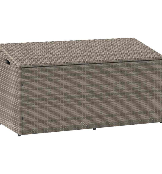 Garten-Auflagenbox Grau 110x50x58 cm Poly Rattan