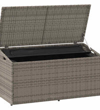 Garten-Auflagenbox Grau 110x50x58 cm Poly Rattan