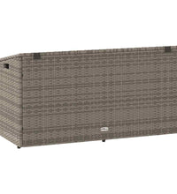 Garten-Auflagenbox Grau 110x50x58 cm Poly Rattan