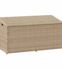 Garten-Auflagenbox Beige 110x50x58 cm Poly Rattan