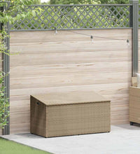 Garten-Auflagenbox Beige 110x50x58 cm Poly Rattan