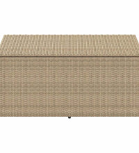 Garten-Auflagenbox Beige 110x50x58 cm Poly Rattan