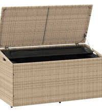 Garten-Auflagenbox Beige 110x50x58 cm Poly Rattan