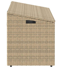 Garten-Auflagenbox Beige 110x50x58 cm Poly Rattan