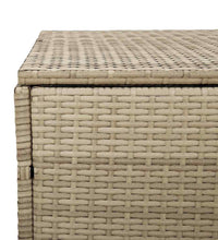 Garten-Auflagenbox Beige 110x50x58 cm Poly Rattan