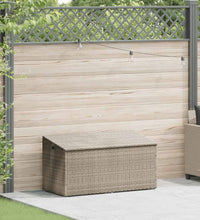 Garten-Auflagenbox Hellgrau 110x50x58 cm Poly Rattan