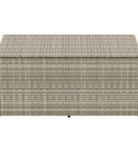 Garten-Auflagenbox Hellgrau 110x50x58 cm Poly Rattan