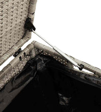 Garten-Auflagenbox Hellgrau 110x50x58 cm Poly Rattan