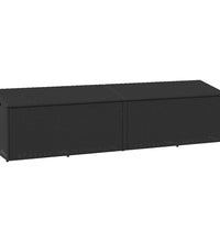 Garten-Auflagenbox Schwarz 220x50x58 cm Poly Rattan