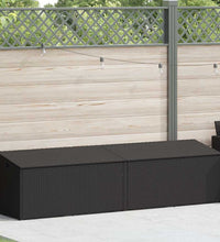 Garten-Auflagenbox Schwarz 220x50x58 cm Poly Rattan