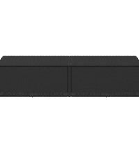 Garten-Auflagenbox Schwarz 220x50x58 cm Poly Rattan