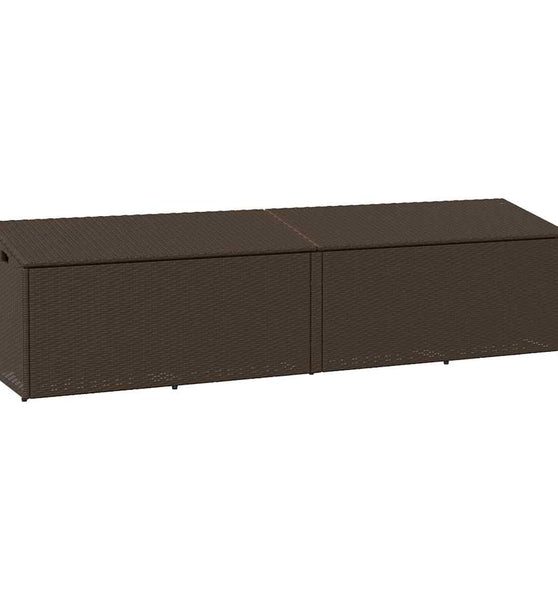 Garten-Auflagenbox Braun 220x50x58 cm Poly Rattan