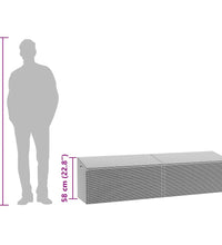 Garten-Auflagenbox Braun 220x50x58 cm Poly Rattan