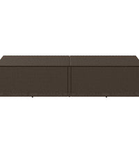 Garten-Auflagenbox Braun 220x50x58 cm Poly Rattan