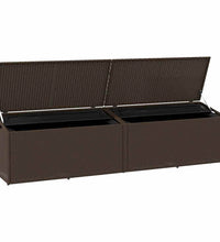 Garten-Auflagenbox Braun 220x50x58 cm Poly Rattan