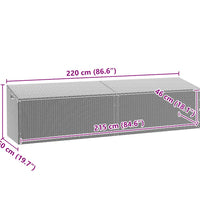 Garten-Auflagenbox Braun 220x50x58 cm Poly Rattan