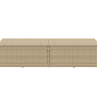 Garten-Auflagenbox Beige 220x50x58 cm Poly Rattan