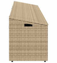 Garten-Auflagenbox Beige 220x50x58 cm Poly Rattan