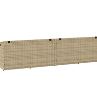 Garten-Auflagenbox Beige 220x50x58 cm Poly Rattan