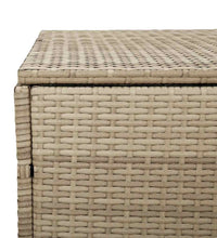 Garten-Auflagenbox Beige 220x50x58 cm Poly Rattan