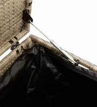 Garten-Auflagenbox Beige 220x50x58 cm Poly Rattan