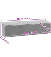 Garten-Auflagenbox Beige 220x50x58 cm Poly Rattan