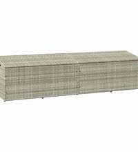Garten-Auflagenbox Hellgrau 220x50x58 cm Poly Rattan