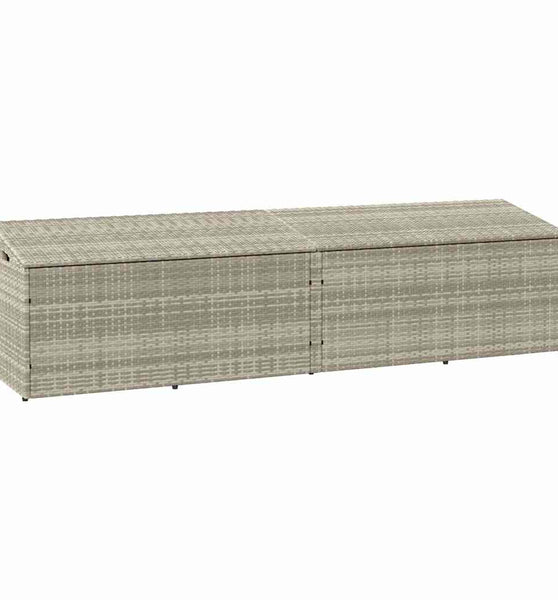 Garten-Auflagenbox Hellgrau 220x50x58 cm Poly Rattan
