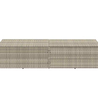 Garten-Auflagenbox Hellgrau 220x50x58 cm Poly Rattan